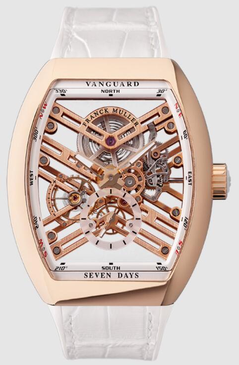 Franck Muller VANGUARD 7 DAYS POWER RESERVE SKELETON Replica Watch Cheap Price V45S6SQT 5NBC